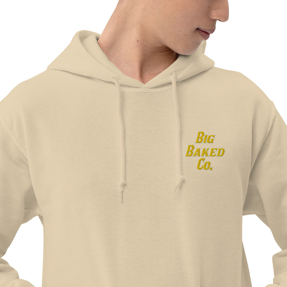 'Big Baked Co' Pullover Hoodie - Stay Baked Sleeve